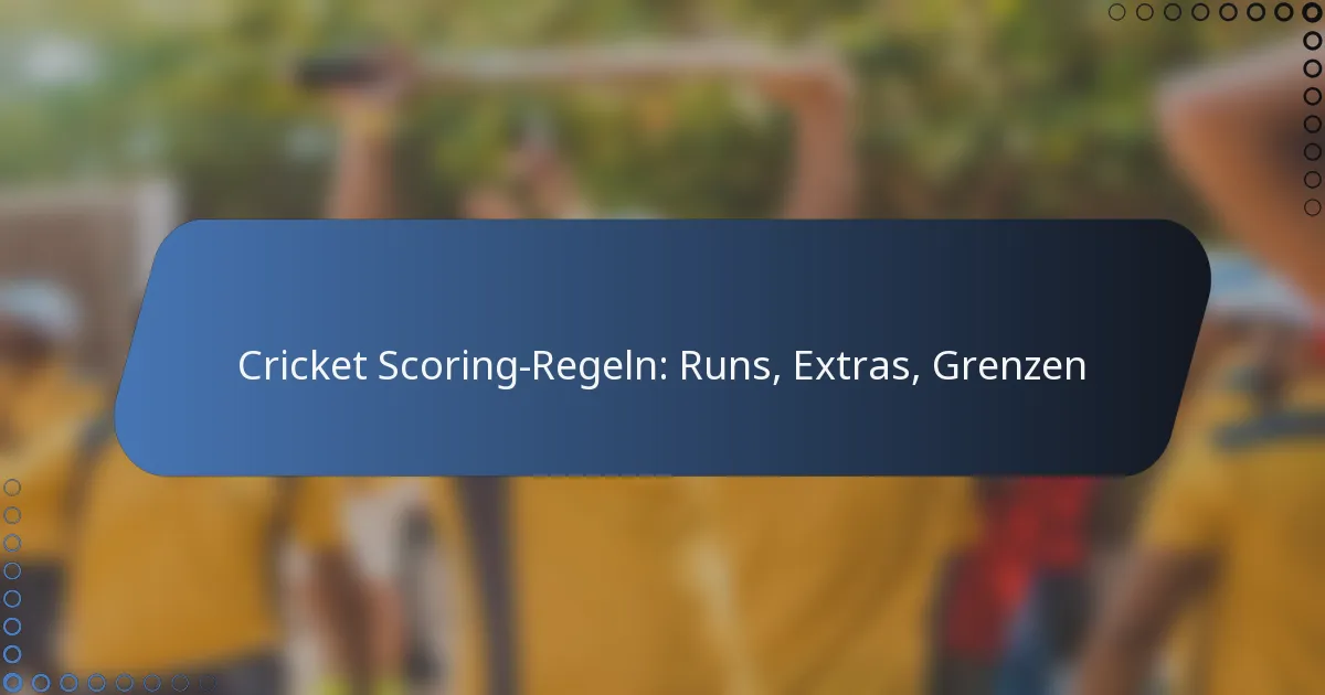 Cricket Scoring-Regeln: Runs, Extras, Grenzen