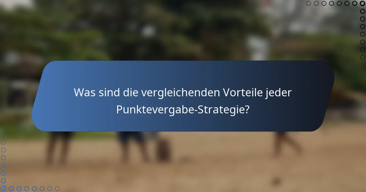 Was sind die vergleichenden Vorteile jeder Punktevergabe-Strategie?