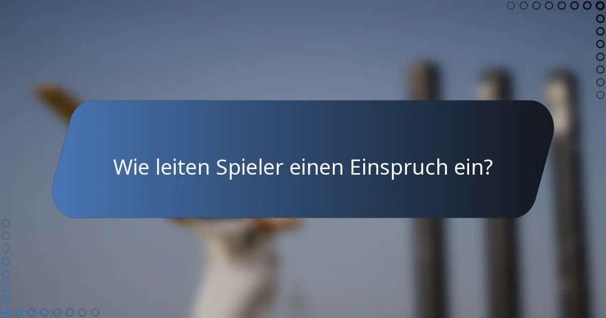 Wie leiten Spieler einen Einspruch ein?